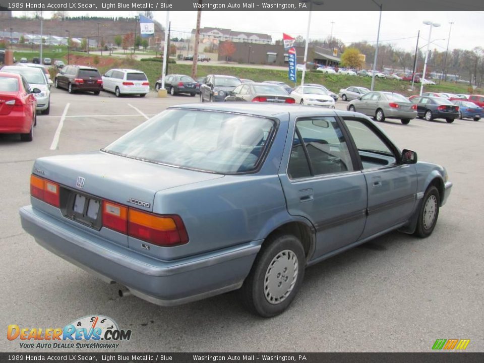 1989 Honda Accord LX Sedan Light Blue Metallic / Blue Photo #7