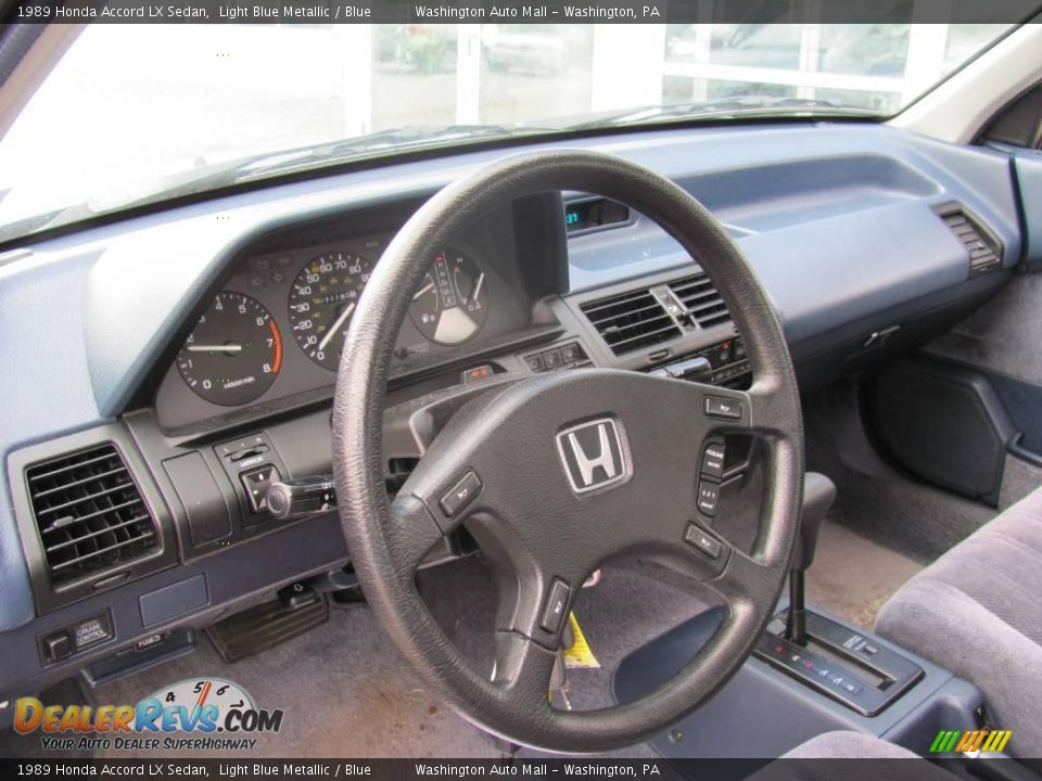 1989 Honda Accord LX Sedan Light Blue Metallic / Blue Photo #14