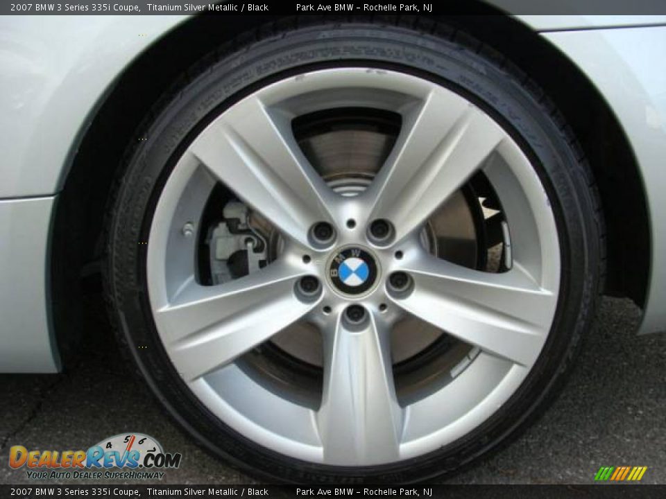 2007 BMW 3 Series 335i Coupe Titanium Silver Metallic / Black Photo #22