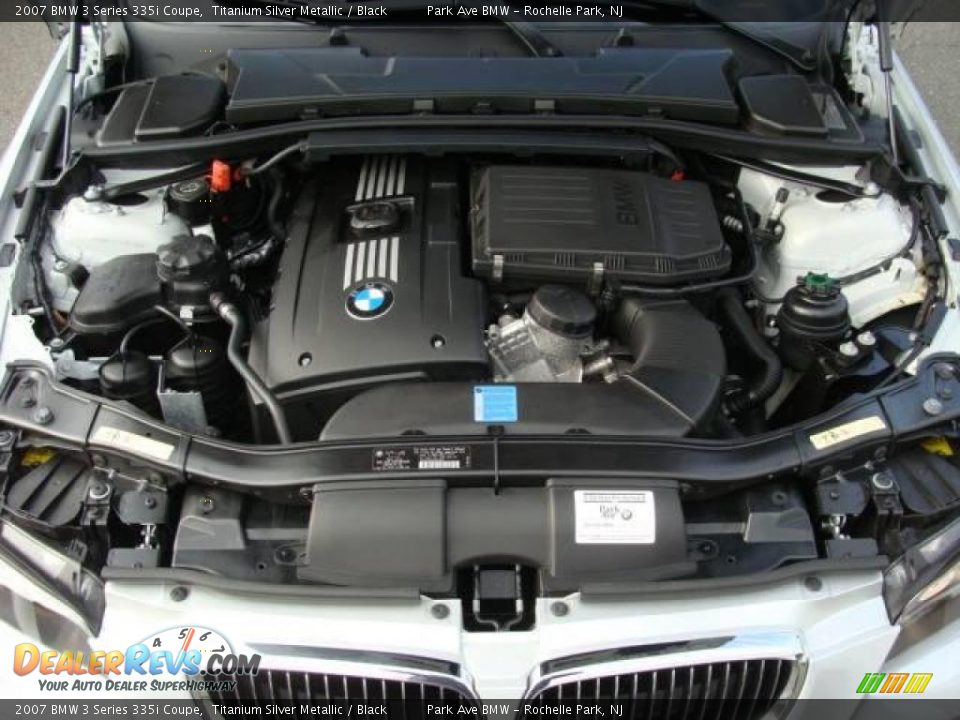 2007 BMW 3 Series 335i Coupe Titanium Silver Metallic / Black Photo #24