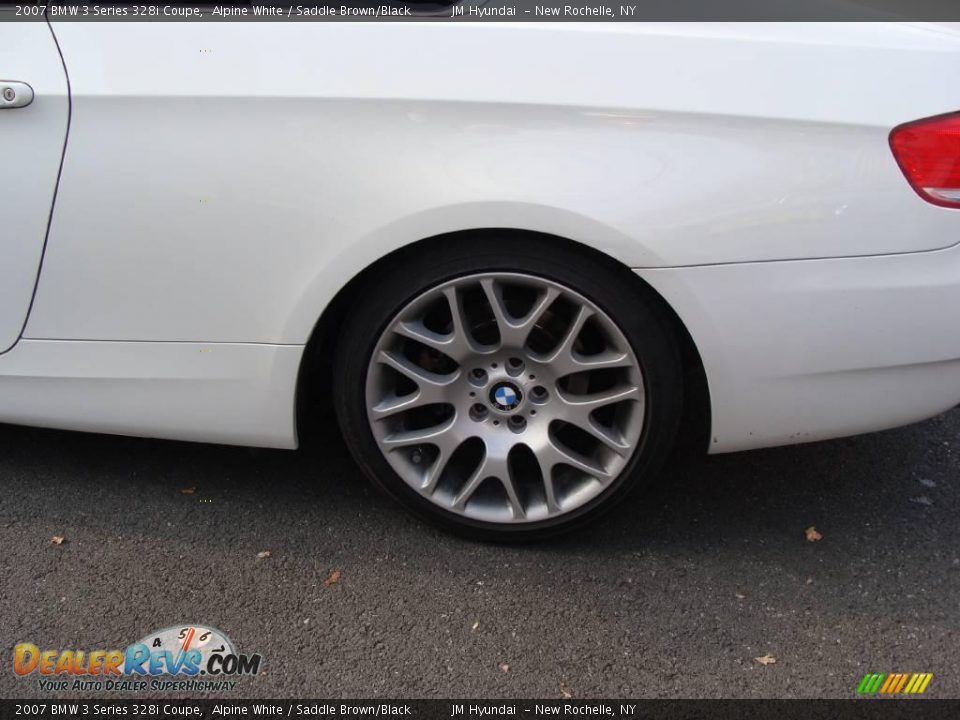 2007 BMW 3 Series 328i Coupe Alpine White / Saddle Brown/Black Photo #9