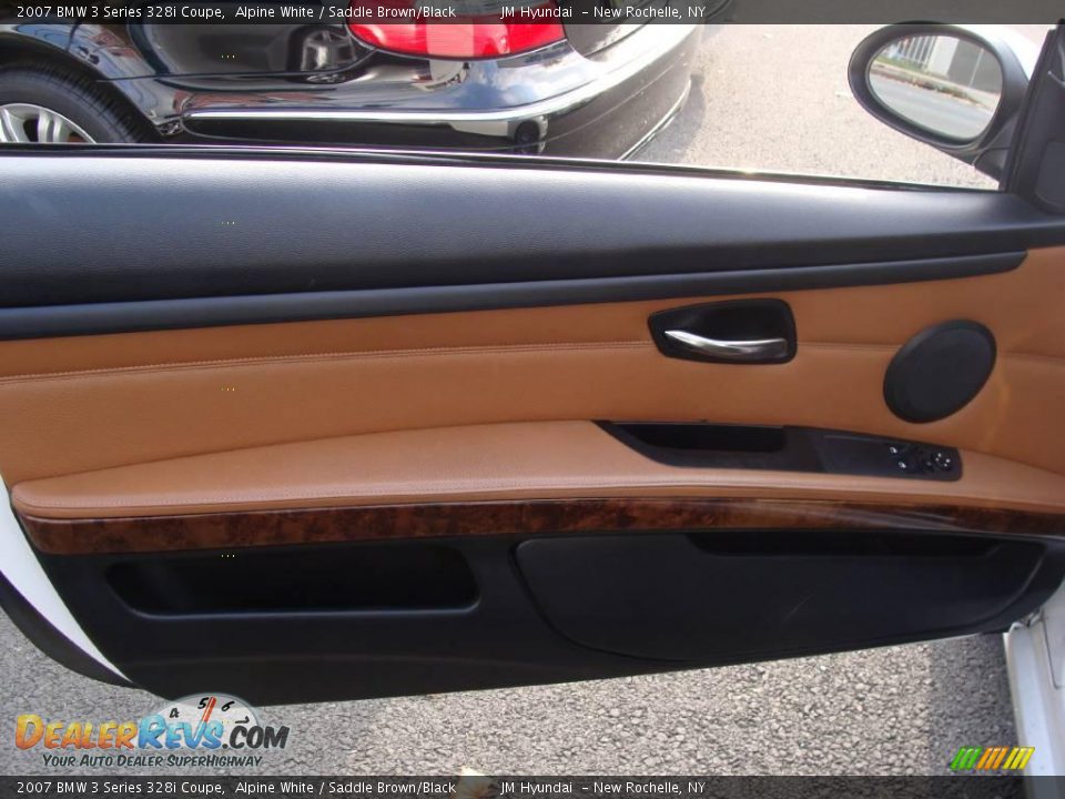 2007 BMW 3 Series 328i Coupe Alpine White / Saddle Brown/Black Photo #10