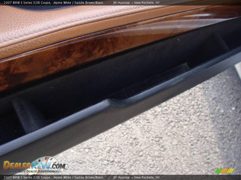 2007 BMW 3 Series 328i Coupe Alpine White / Saddle Brown/Black Photo #12