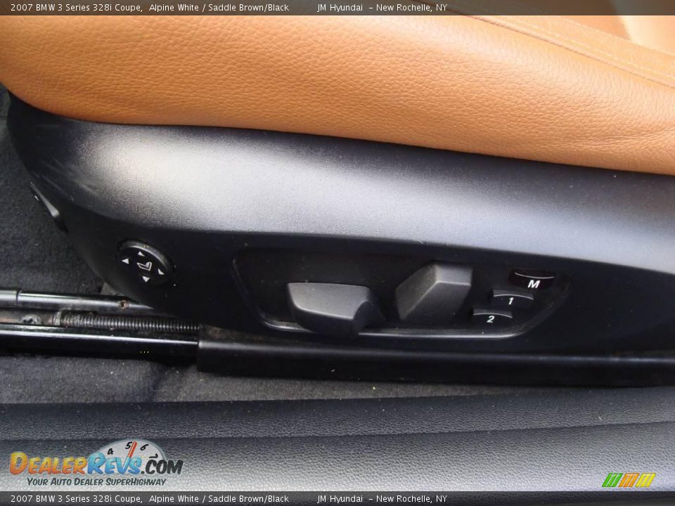 2007 BMW 3 Series 328i Coupe Alpine White / Saddle Brown/Black Photo #14