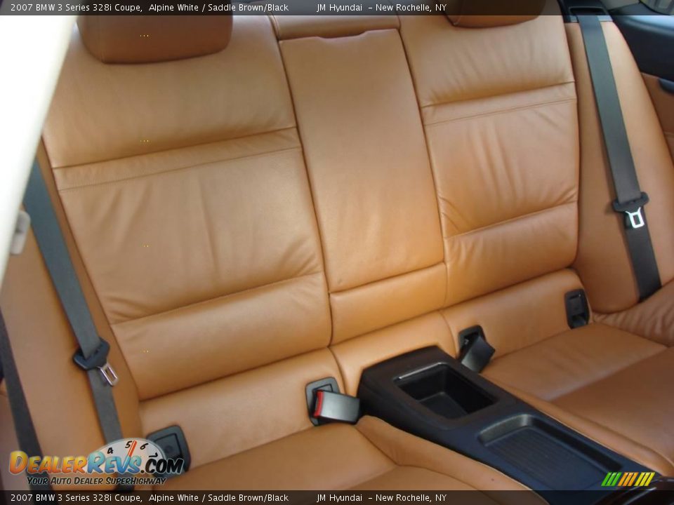 2007 BMW 3 Series 328i Coupe Alpine White / Saddle Brown/Black Photo #17