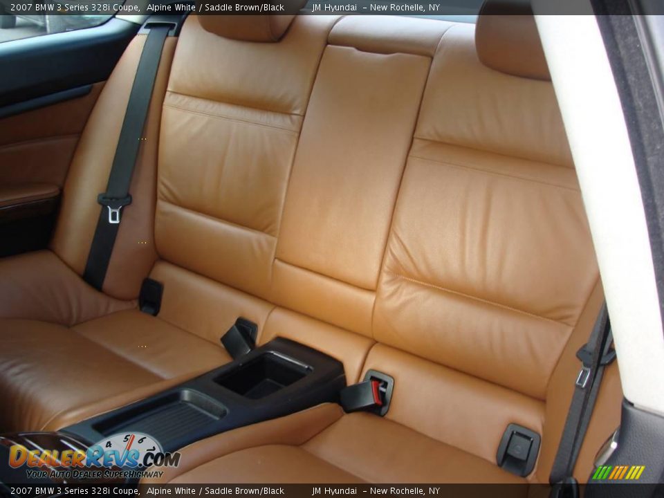 2007 BMW 3 Series 328i Coupe Alpine White / Saddle Brown/Black Photo #18