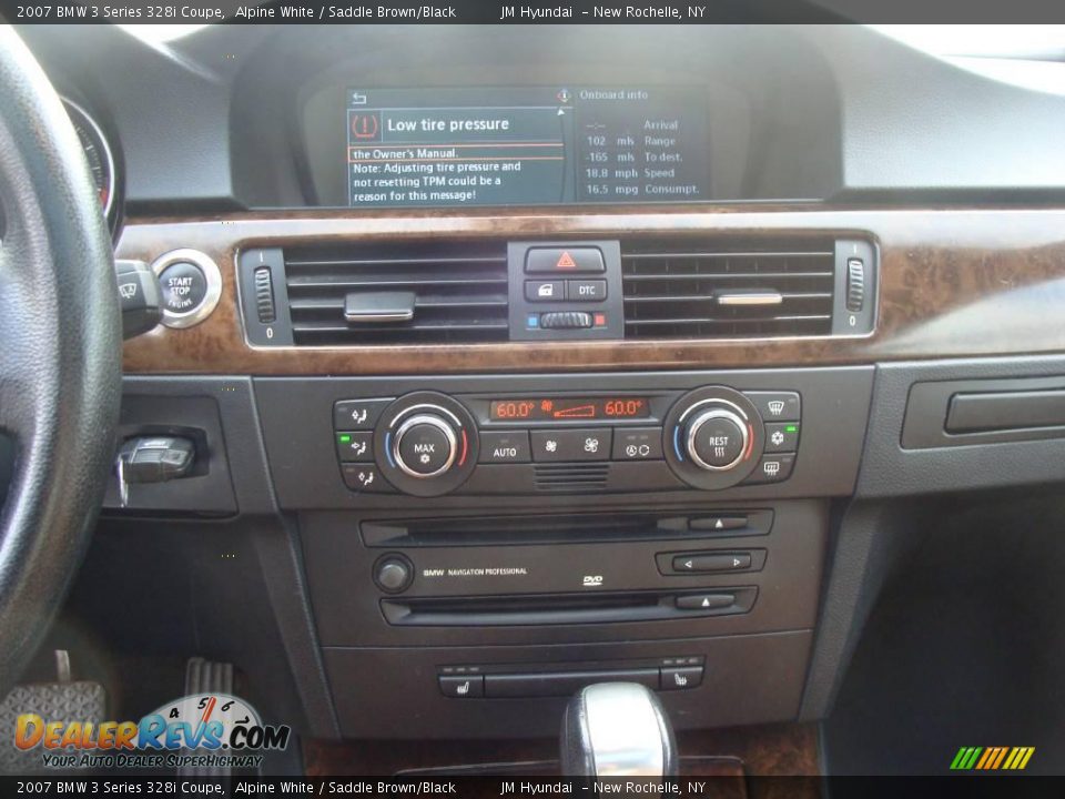 2007 BMW 3 Series 328i Coupe Alpine White / Saddle Brown/Black Photo #22