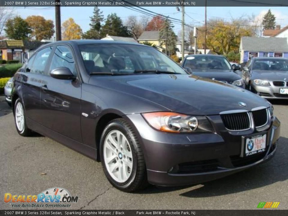 2007 BMW 3 Series 328xi Sedan Sparkling Graphite Metallic / Black Photo #2