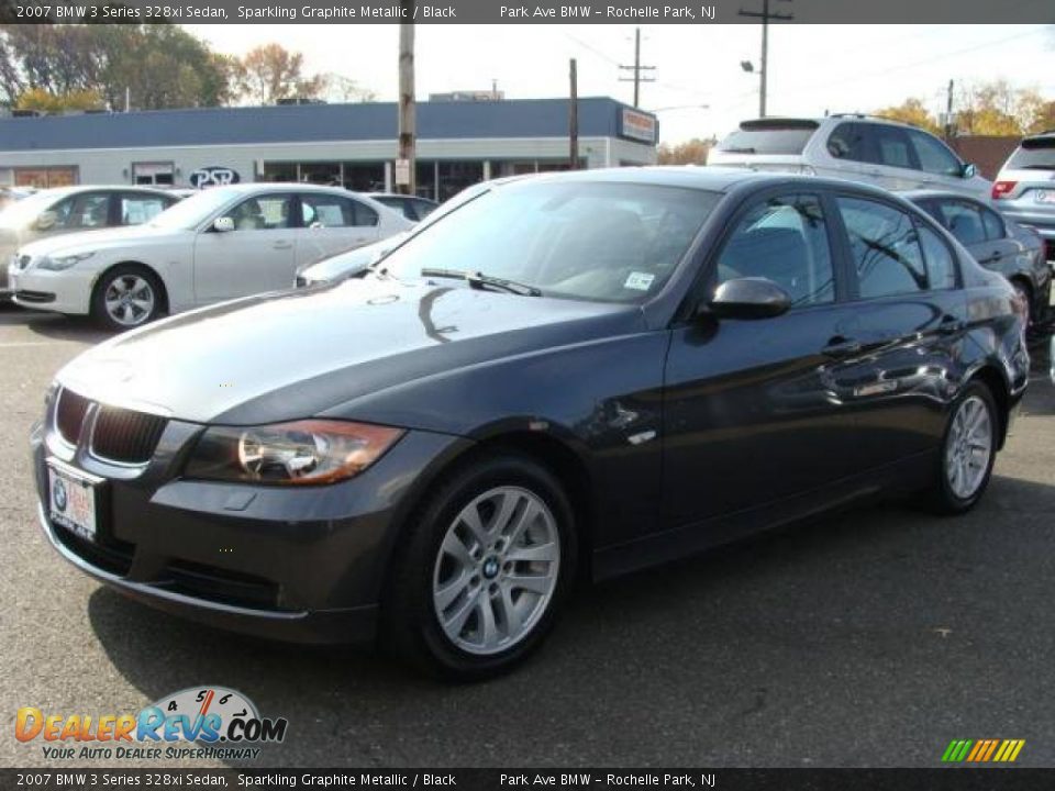 2007 BMW 3 Series 328xi Sedan Sparkling Graphite Metallic / Black Photo #4
