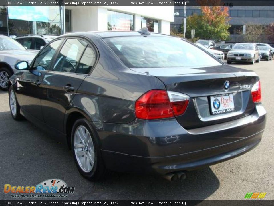 2007 BMW 3 Series 328xi Sedan Sparkling Graphite Metallic / Black Photo #6
