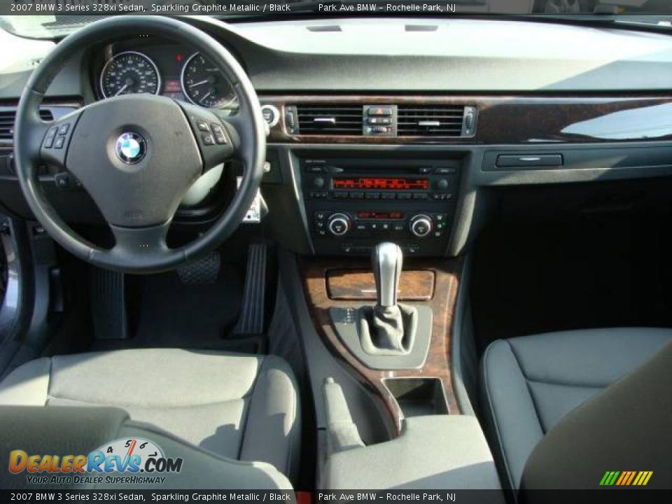 2007 BMW 3 Series 328xi Sedan Sparkling Graphite Metallic / Black Photo #12