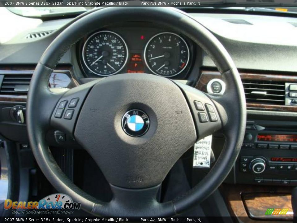 2007 BMW 3 Series 328xi Sedan Sparkling Graphite Metallic / Black Photo #13