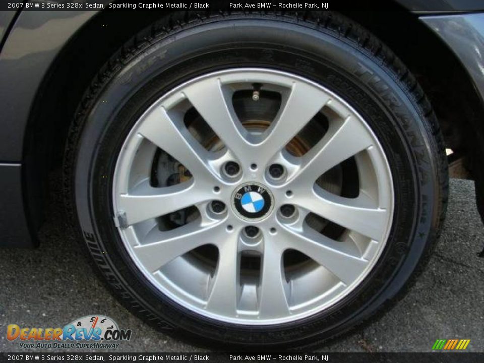2007 BMW 3 Series 328xi Sedan Sparkling Graphite Metallic / Black Photo #23