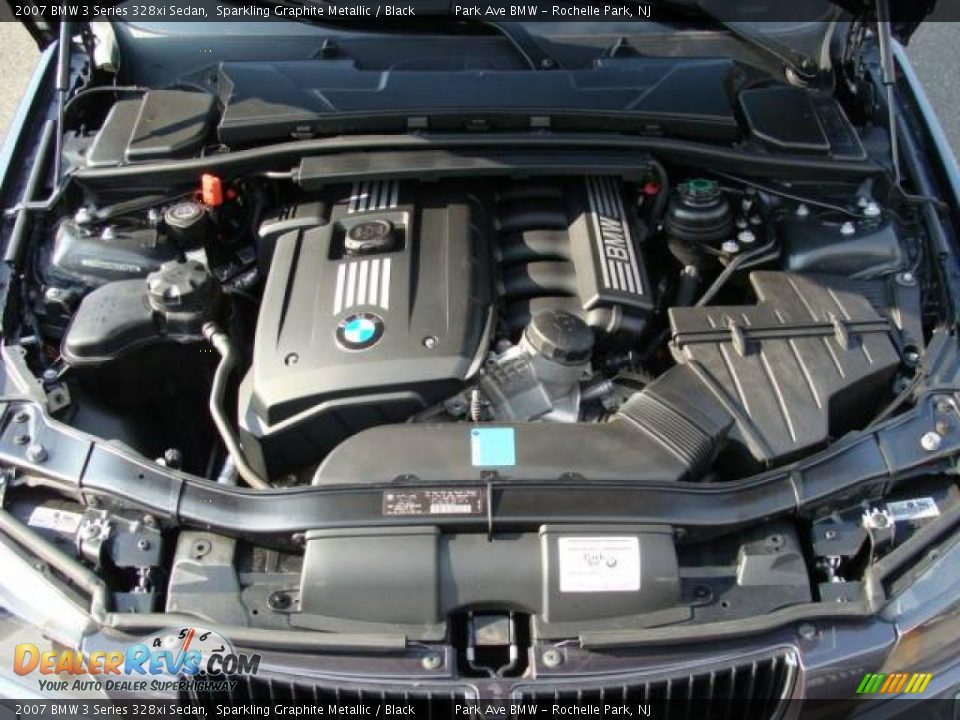 2007 BMW 3 Series 328xi Sedan Sparkling Graphite Metallic / Black Photo #25
