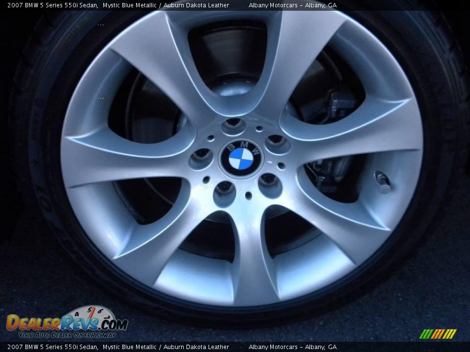 2007 BMW 5 Series 550i Sedan Mystic Blue Metallic / Auburn Dakota Leather Photo #5