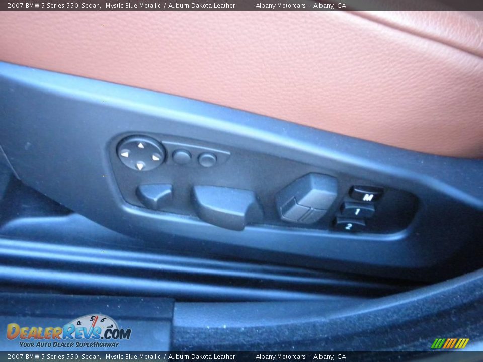 2007 BMW 5 Series 550i Sedan Mystic Blue Metallic / Auburn Dakota Leather Photo #8