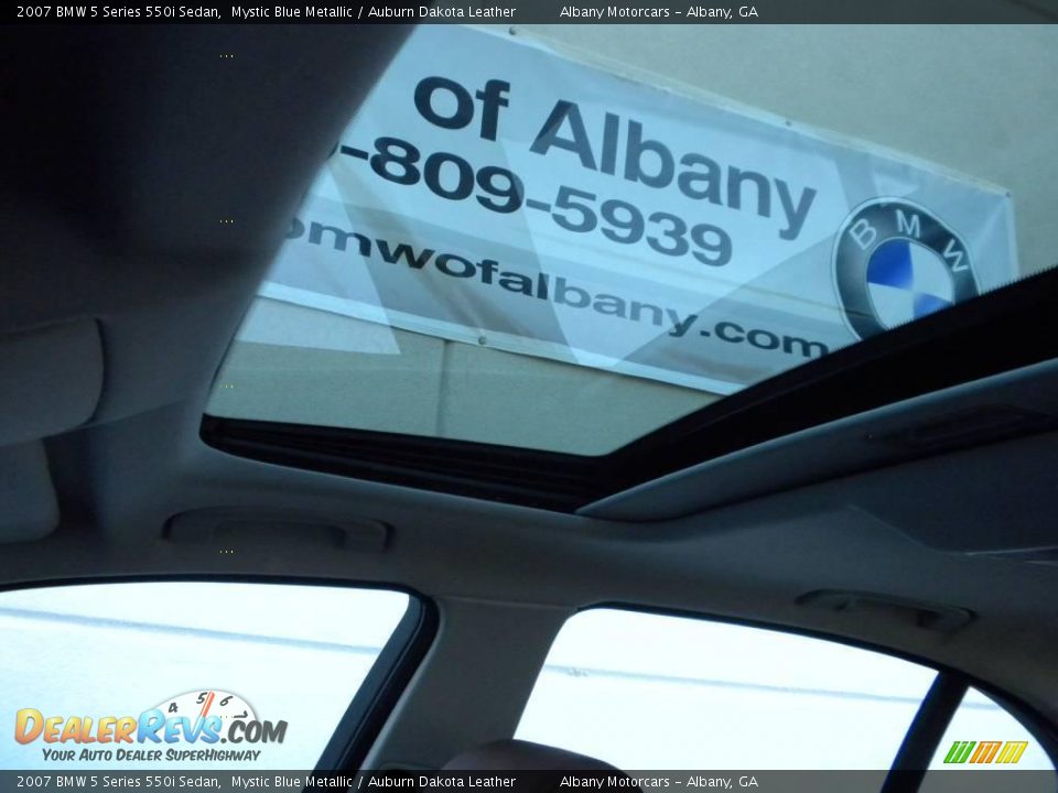 2007 BMW 5 Series 550i Sedan Mystic Blue Metallic / Auburn Dakota Leather Photo #9