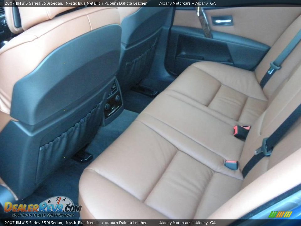 2007 BMW 5 Series 550i Sedan Mystic Blue Metallic / Auburn Dakota Leather Photo #12