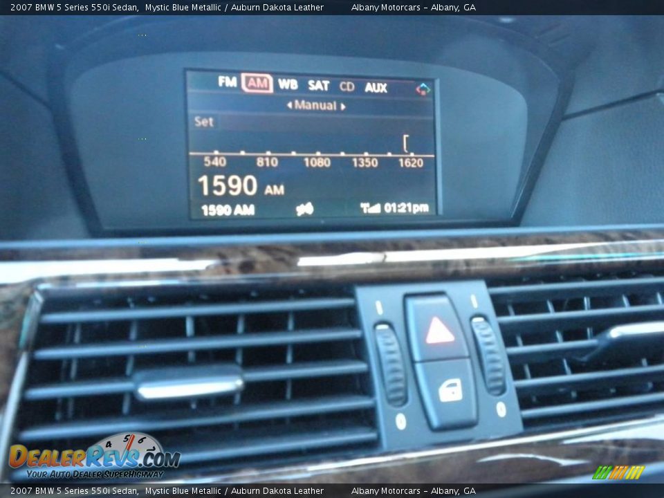 2007 BMW 5 Series 550i Sedan Mystic Blue Metallic / Auburn Dakota Leather Photo #21