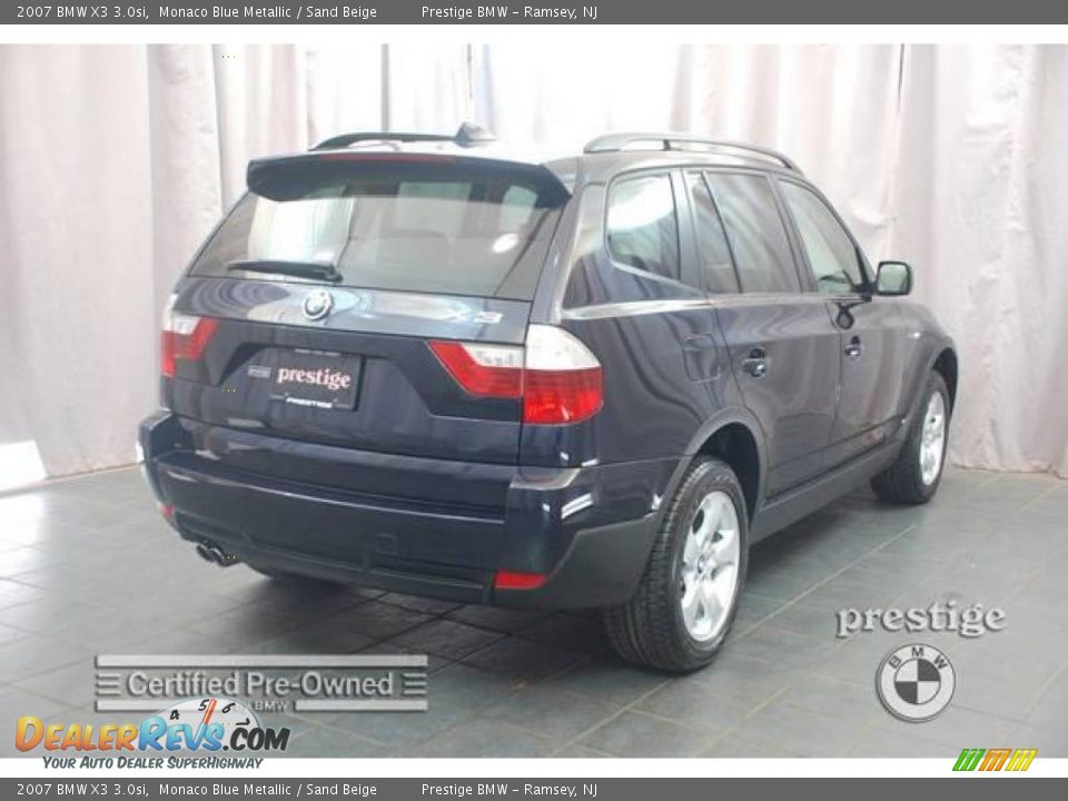 2007 BMW X3 3.0si Monaco Blue Metallic / Sand Beige Photo #2
