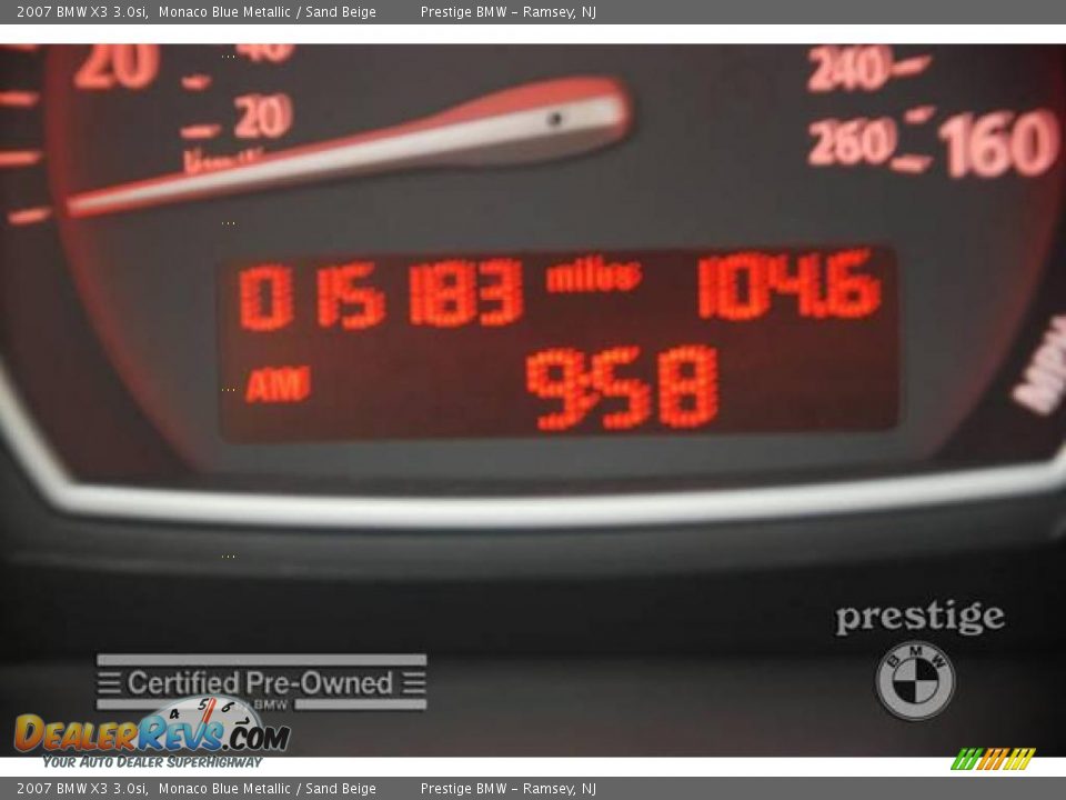 2007 BMW X3 3.0si Monaco Blue Metallic / Sand Beige Photo #3