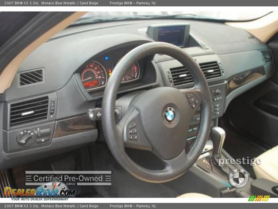2007 BMW X3 3.0si Monaco Blue Metallic / Sand Beige Photo #4