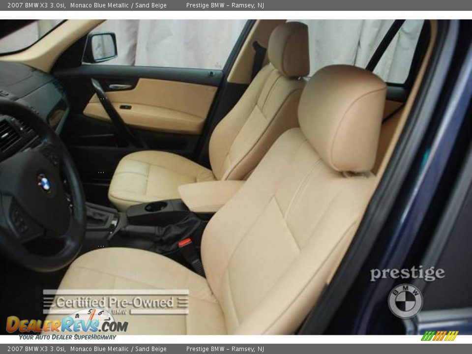 2007 BMW X3 3.0si Monaco Blue Metallic / Sand Beige Photo #5