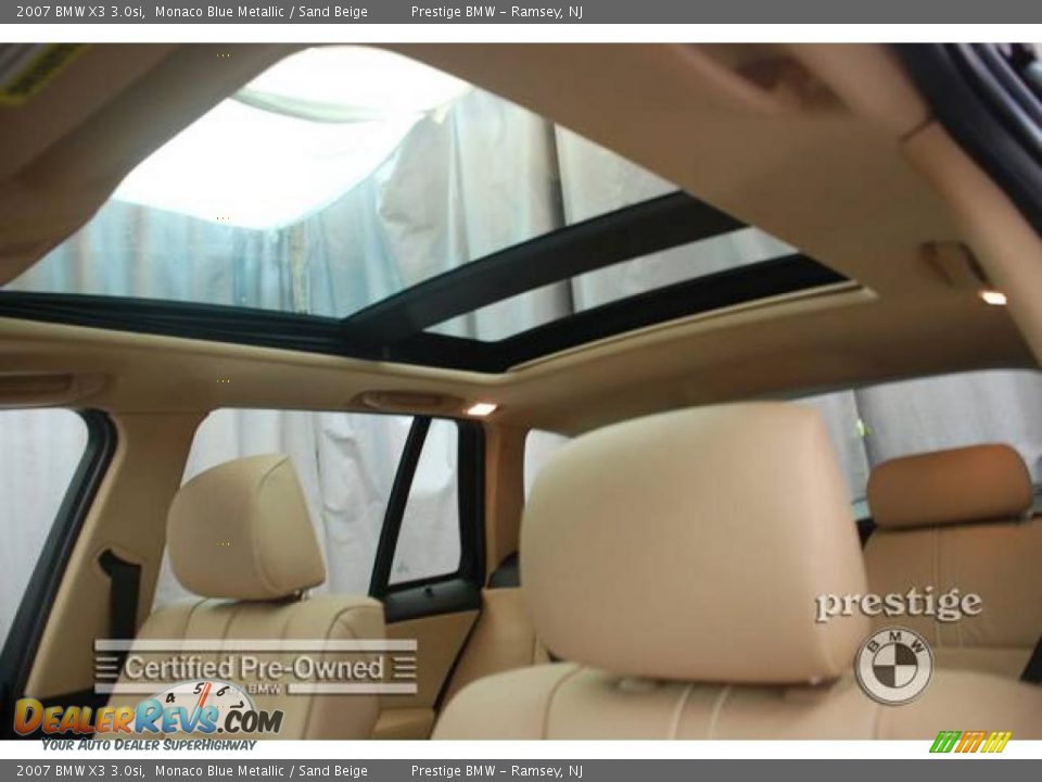 2007 BMW X3 3.0si Monaco Blue Metallic / Sand Beige Photo #6