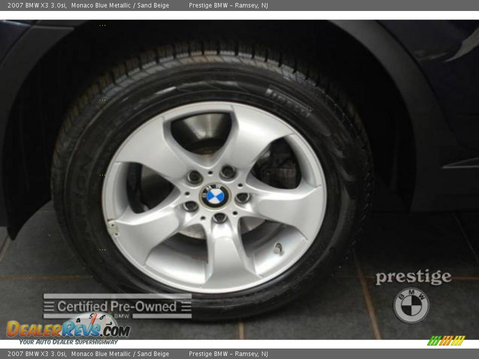 2007 BMW X3 3.0si Monaco Blue Metallic / Sand Beige Photo #8