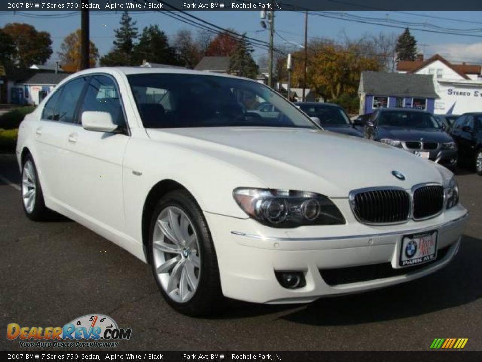2007 BMW 7 Series 750i Sedan Alpine White / Black Photo #2