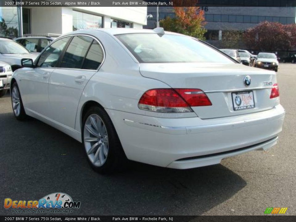 2007 BMW 7 Series 750i Sedan Alpine White / Black Photo #6