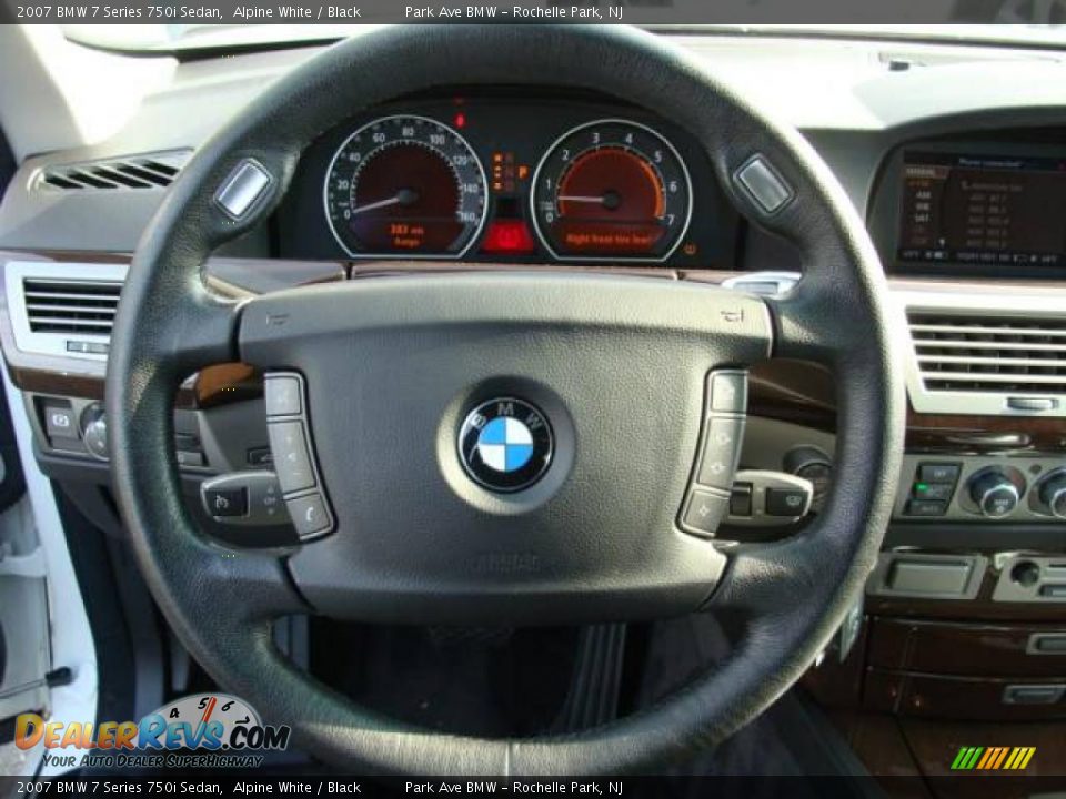 2007 BMW 7 Series 750i Sedan Alpine White / Black Photo #13