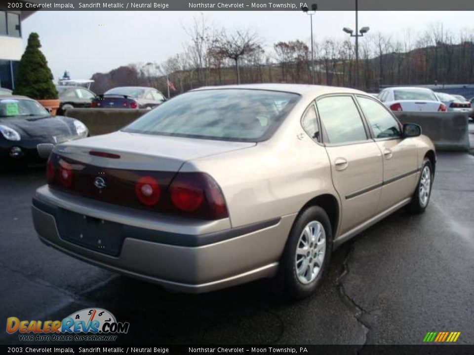 2003 Chevrolet Impala Sandrift Metallic / Neutral Beige Photo #3