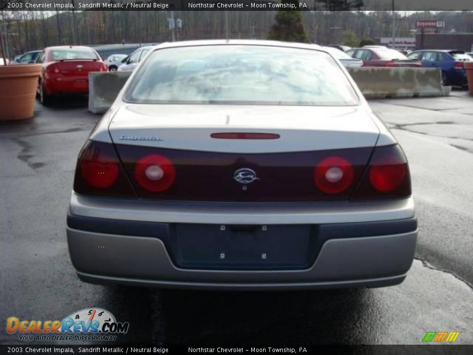 2003 Chevrolet Impala Sandrift Metallic / Neutral Beige Photo #4