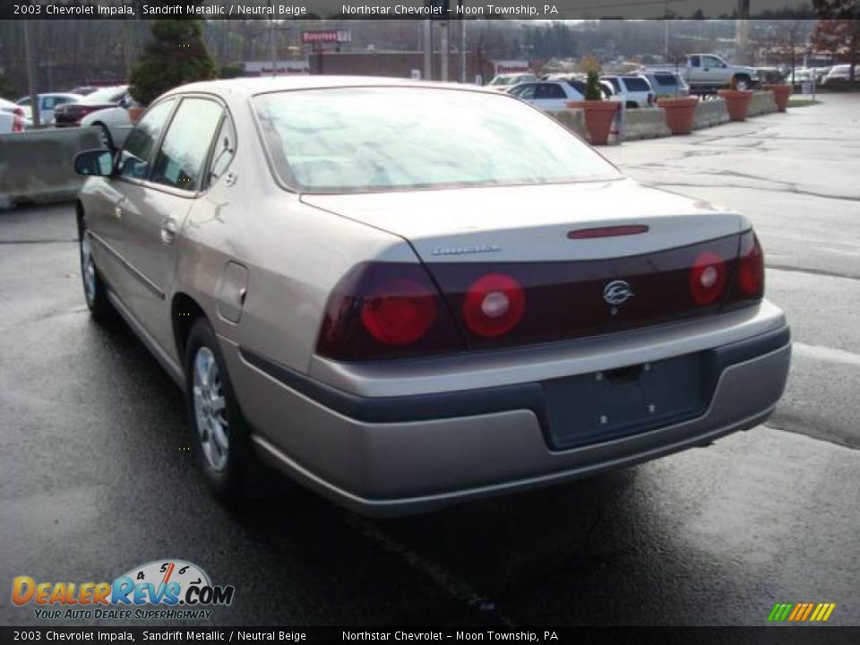 2003 Chevrolet Impala Sandrift Metallic / Neutral Beige Photo #5