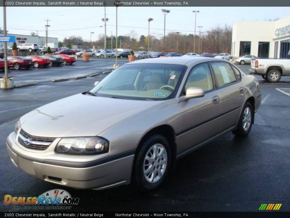2003 Chevrolet Impala Sandrift Metallic / Neutral Beige Photo #7