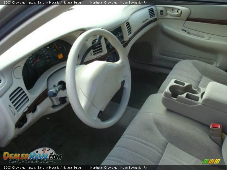2003 Chevrolet Impala Sandrift Metallic / Neutral Beige Photo #15