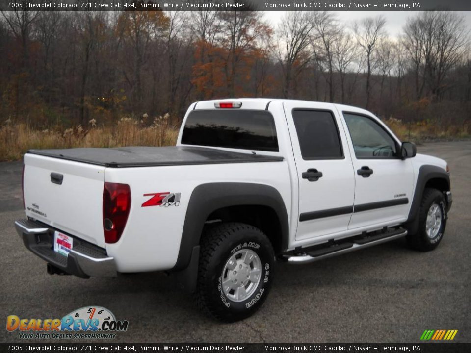 2005 Chevrolet Colorado Z71 Crew Cab 4x4 Summit White / Medium Dark Pewter Photo #2