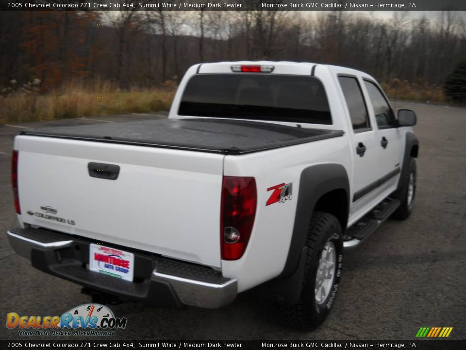 2005 Chevrolet Colorado Z71 Crew Cab 4x4 Summit White / Medium Dark Pewter Photo #3