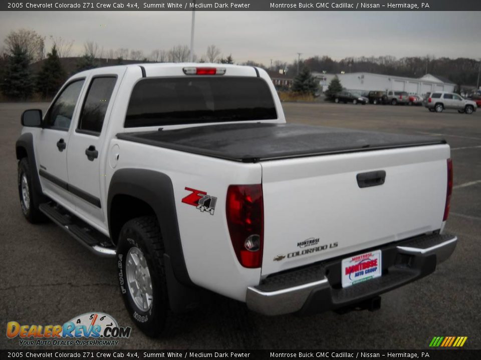 2005 Chevrolet Colorado Z71 Crew Cab 4x4 Summit White / Medium Dark Pewter Photo #5