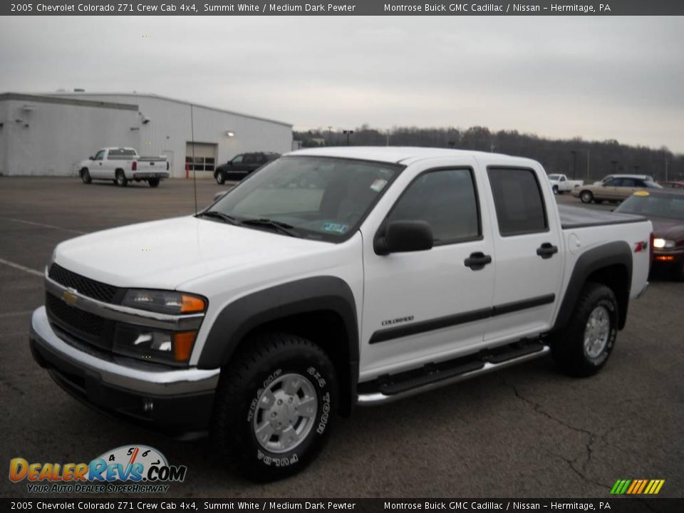 2005 Chevrolet Colorado Z71 Crew Cab 4x4 Summit White / Medium Dark Pewter Photo #20