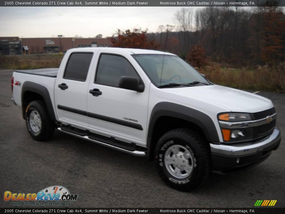 2005 Chevrolet Colorado Z71 Crew Cab 4x4 Summit White / Medium Dark Pewter Photo #24