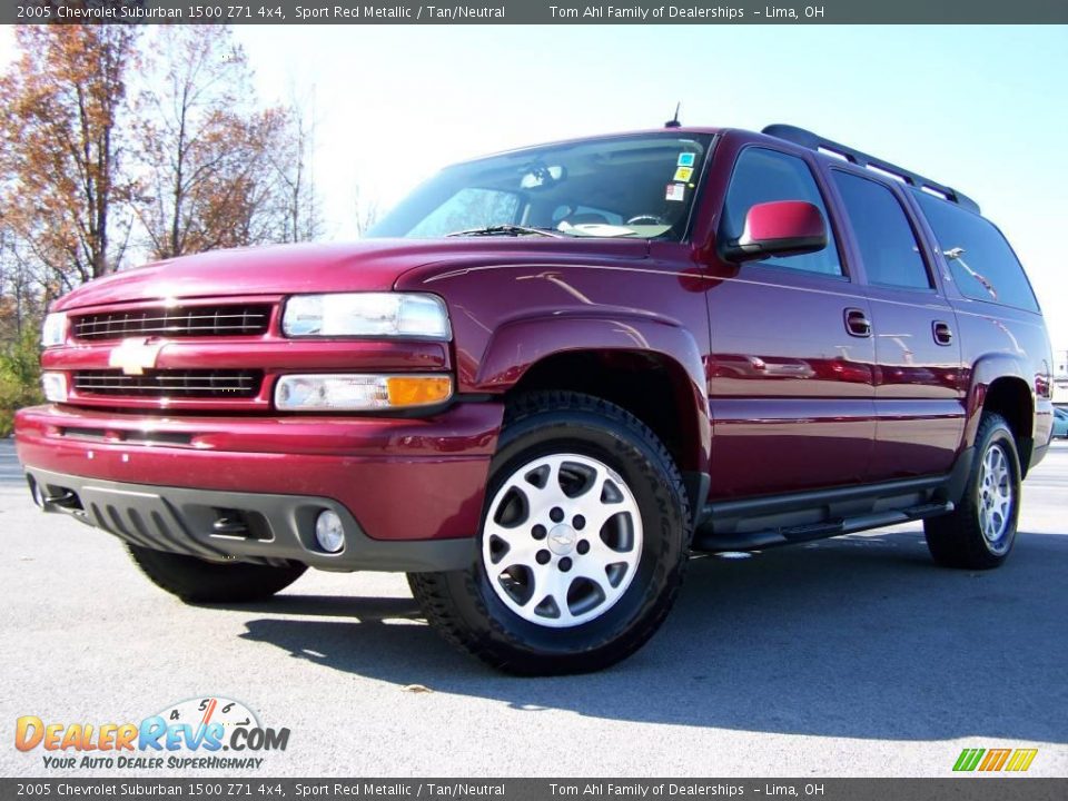 2005 Chevrolet Suburban 1500 Z71 4x4 Sport Red Metallic / Tan/Neutral Photo #5