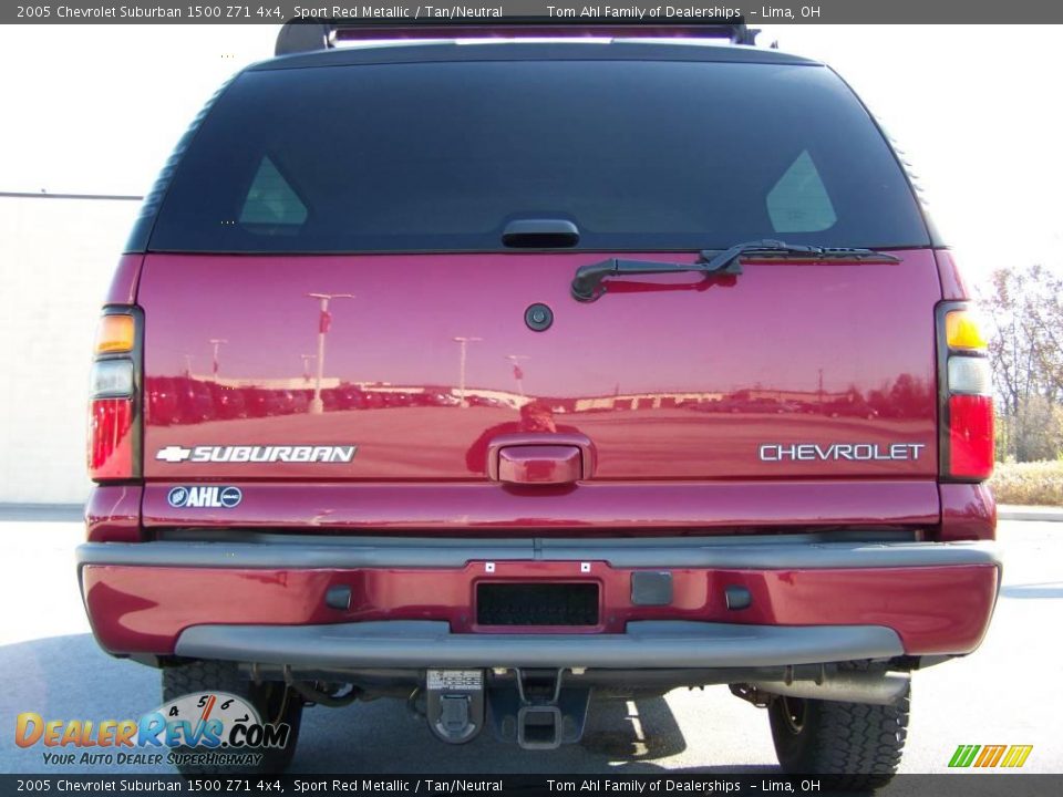 2005 Chevrolet Suburban 1500 Z71 4x4 Sport Red Metallic / Tan/Neutral Photo #6