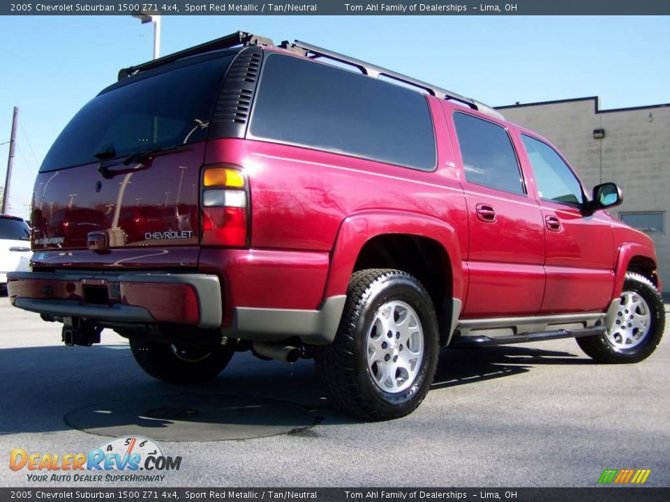 2005 Chevrolet Suburban 1500 Z71 4x4 Sport Red Metallic / Tan/Neutral Photo #7