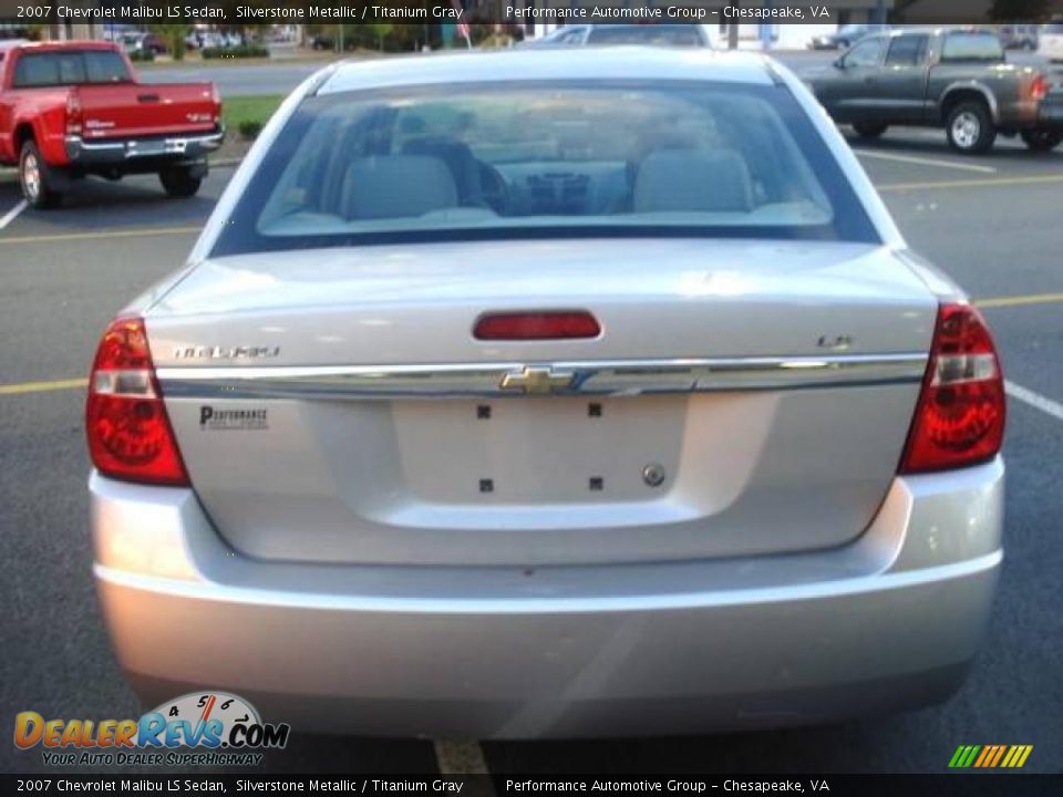 2007 Chevrolet Malibu LS Sedan Silverstone Metallic / Titanium Gray Photo #4