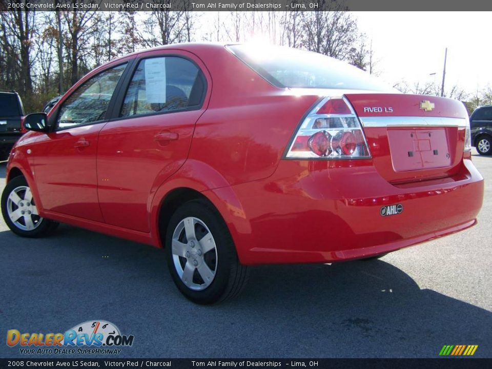 2008 Chevrolet Aveo LS Sedan Victory Red / Charcoal Photo #3