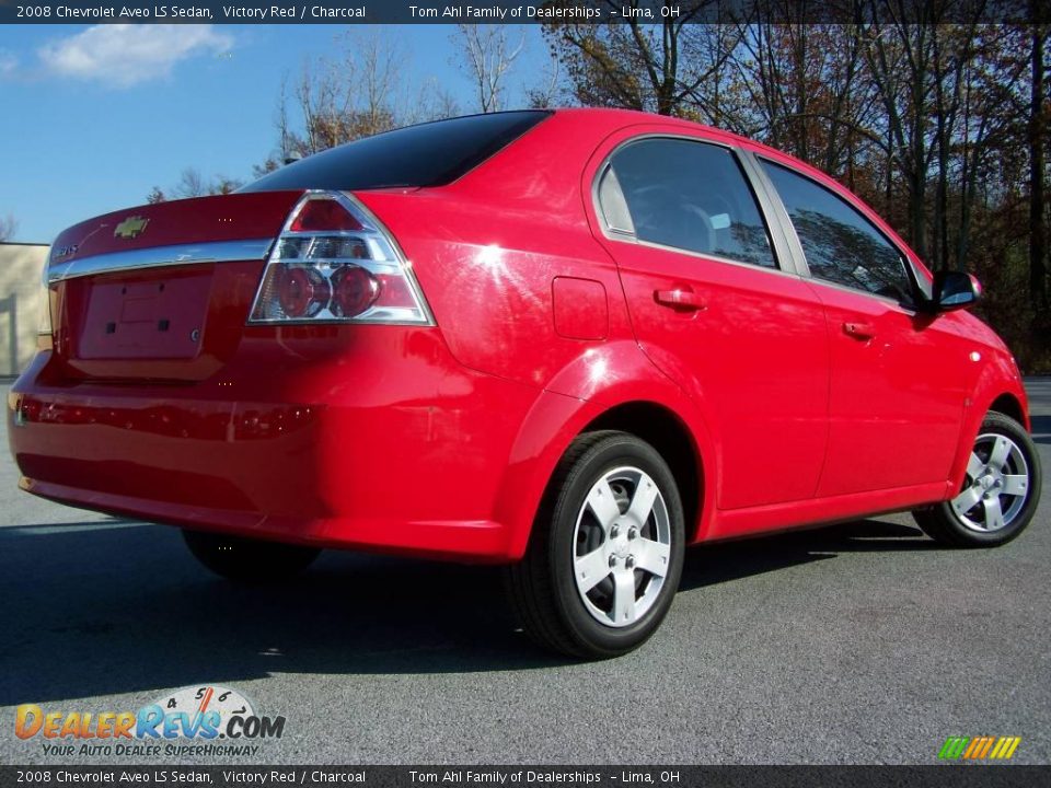 2008 Chevrolet Aveo LS Sedan Victory Red / Charcoal Photo #6