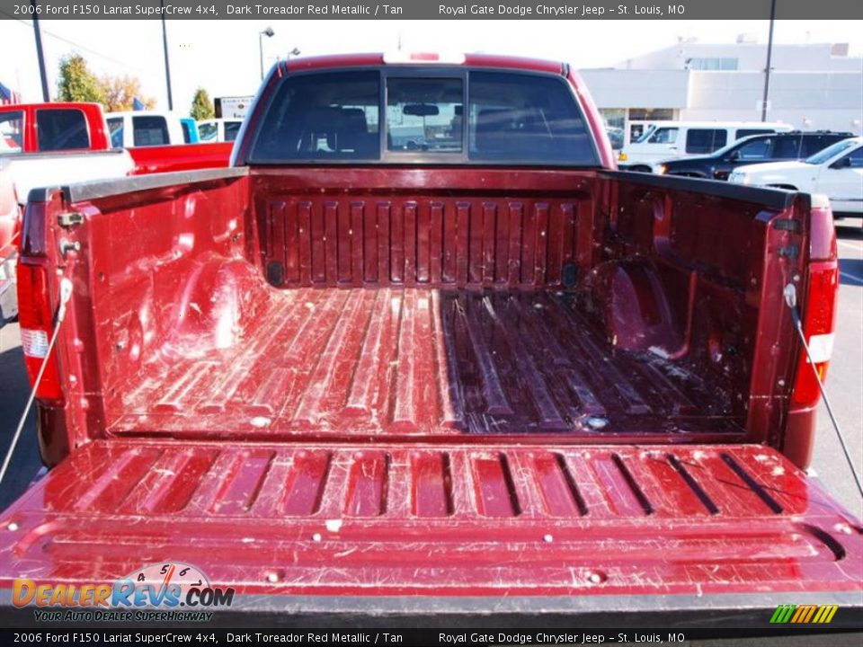 2006 Ford F150 Lariat SuperCrew 4x4 Dark Toreador Red Metallic / Tan Photo #5