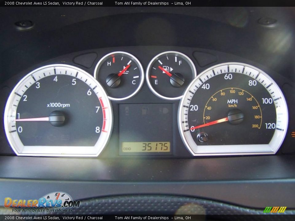 2008 Chevrolet Aveo LS Sedan Victory Red / Charcoal Photo #13